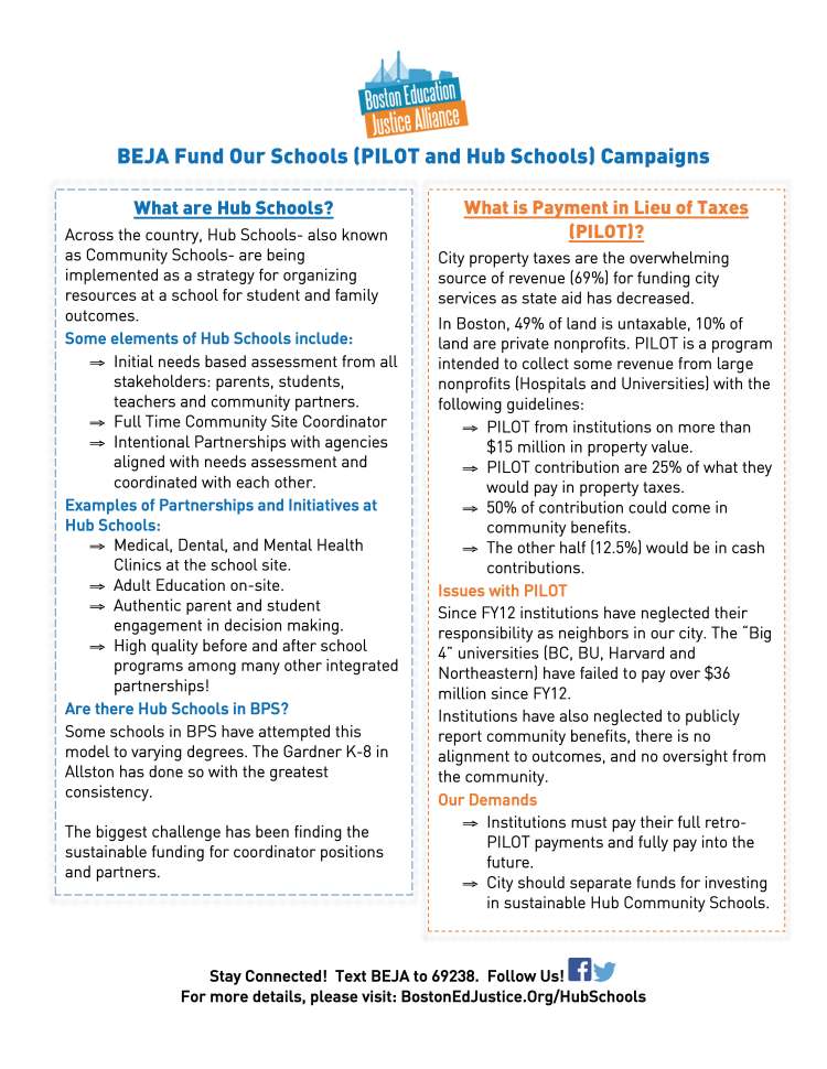 BEJA Fund Our Schools One Pager
